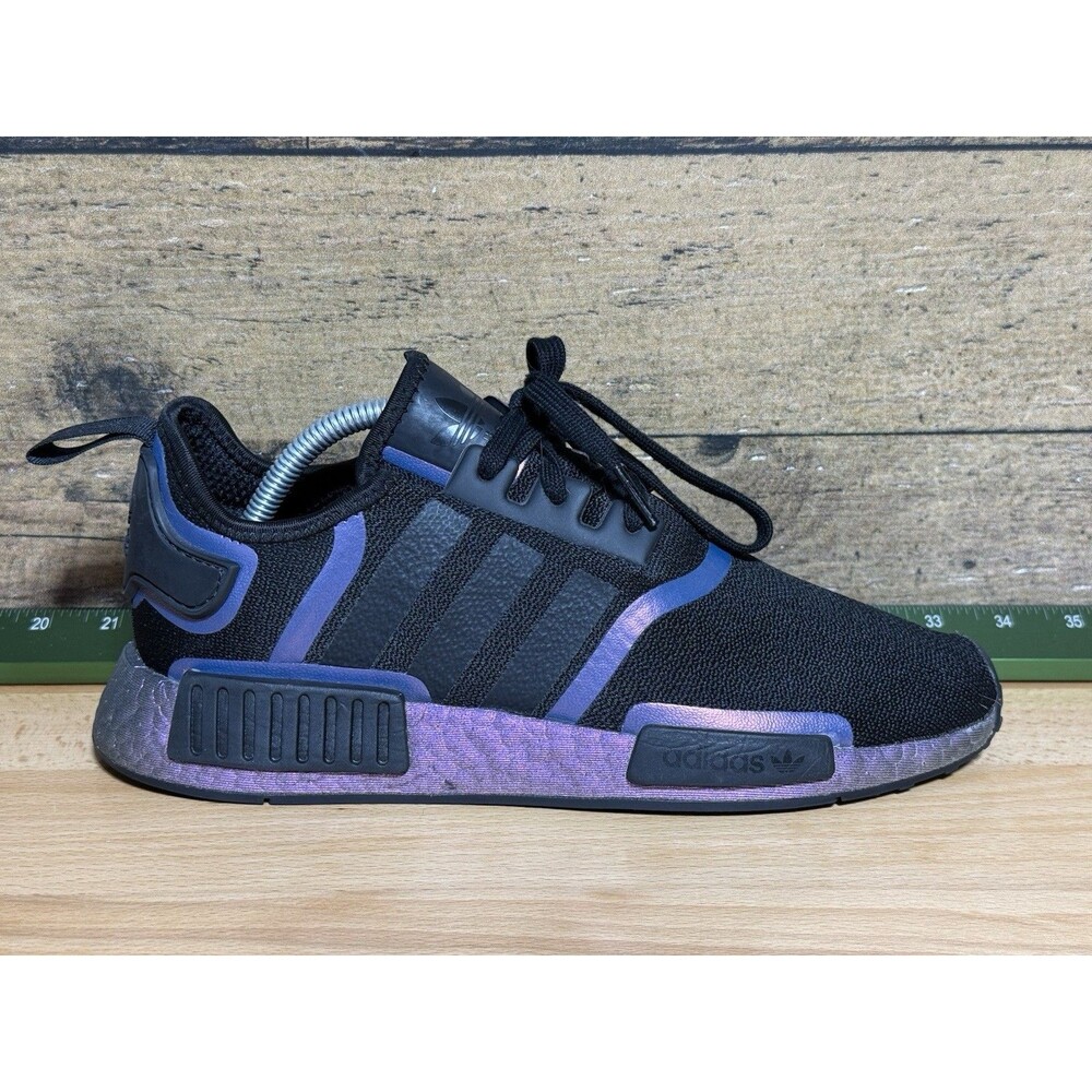 🔥Adidas NMD_R1 Shoes Blk/Purple Iridescent Sz 9 Eggplant Boost FV8732 -$260.00